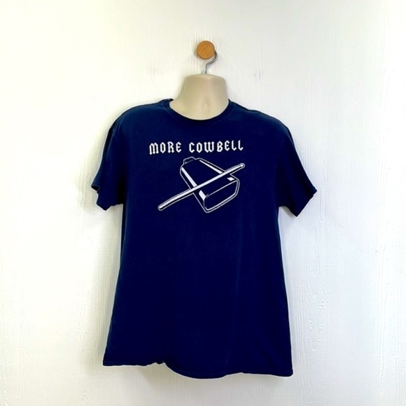 Delta - More Cowbell Navy Graphic Short Sleeve T Shirt Size Large - Picture 2 of 9
